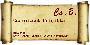 Csernicsek Brigitta névjegykártya