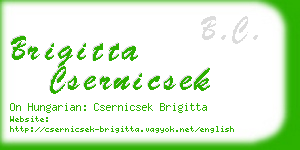 brigitta csernicsek business card